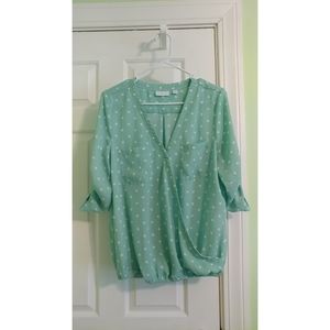 NWOT New York & Company Polka Dot Top